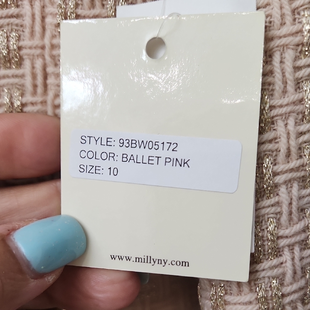 Milly Of New York, Beige Textured Blazer and Skirt Set - Picture 15 of 16